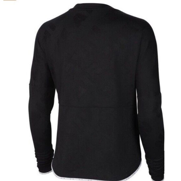 New Nike Dri-fit Women’s Functional Long Sleeve Crop Run Top Midlayer CJ1882-010 - Picture 4 of 11